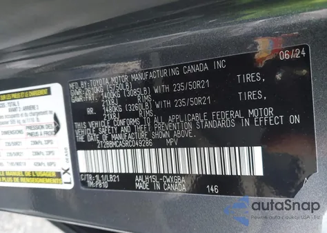 2024 Lexus Rx 350H Premium Plus z USA, uszkodzony, nr VIN 2T2BBMCA5RC049286